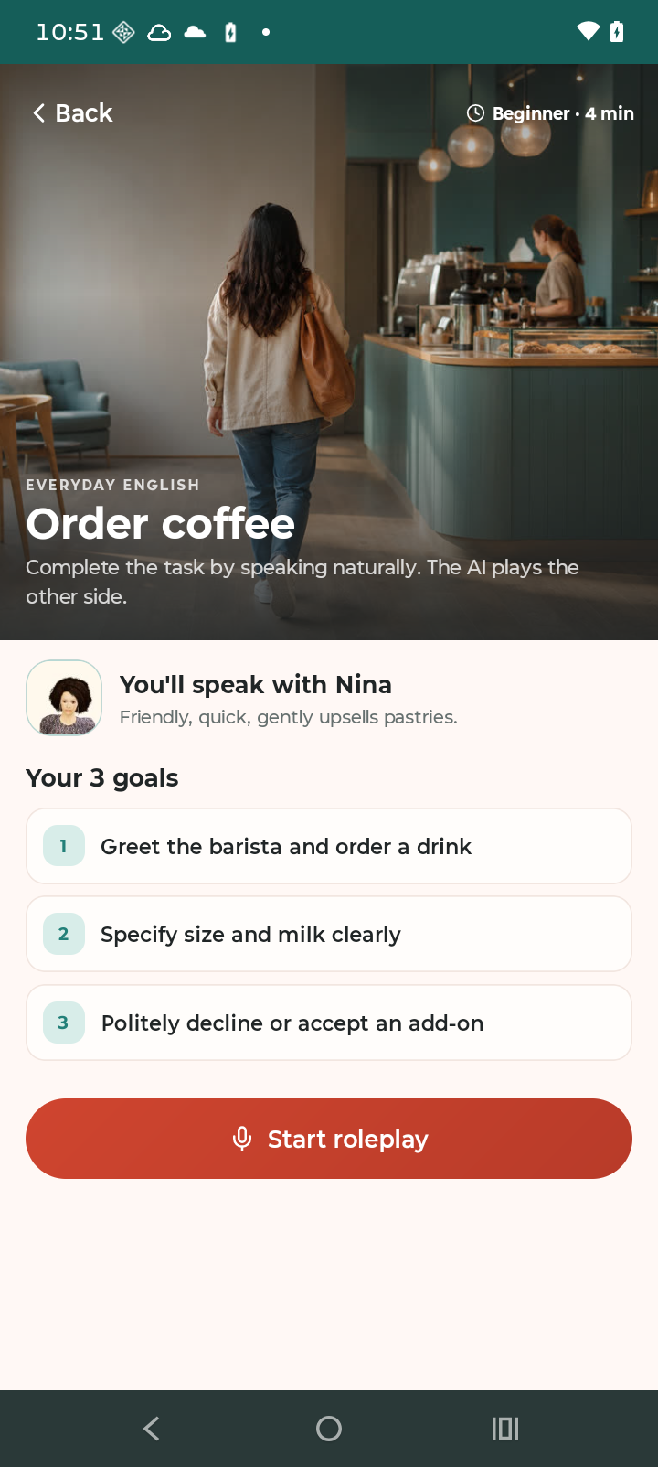 Mimica roleplay scenario